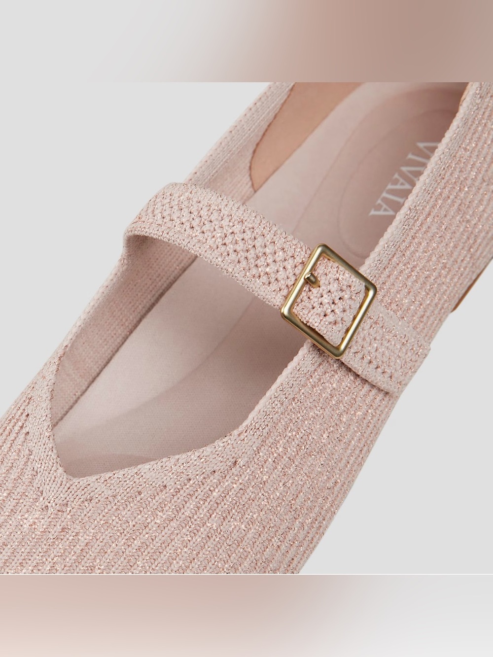 Vivaia Margot Mary Jane Rose Gold Shimmer 40 / 9 - Picture 4 of 16